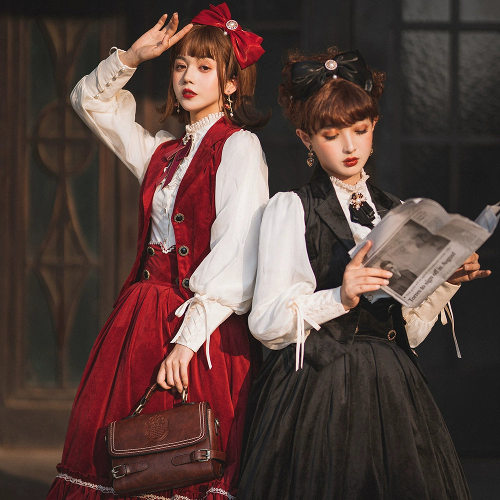 Miss Point - Rose Doll - Elegant Lolita Skirt High Waist Fishbone SK