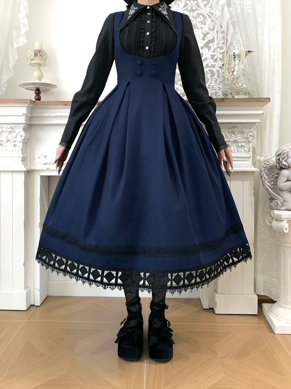 Serenade - Bust-Supporting Elegant Lolita JSK Dress, Three Length Styles
