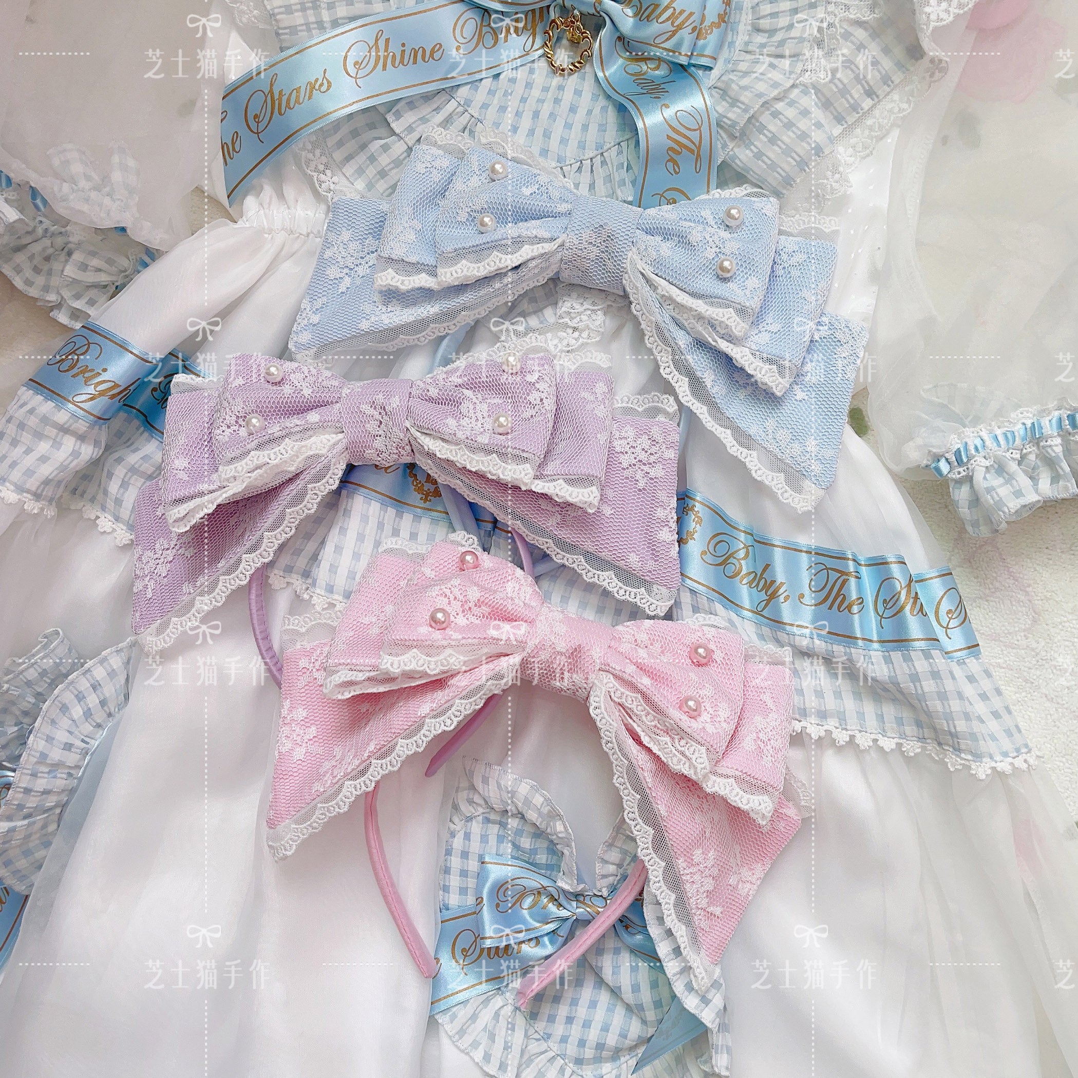 (Buyforme)Cheese Cat~Sweet Lolita KC Lace Butterfly Lolita KC with Pearl 15210:197994