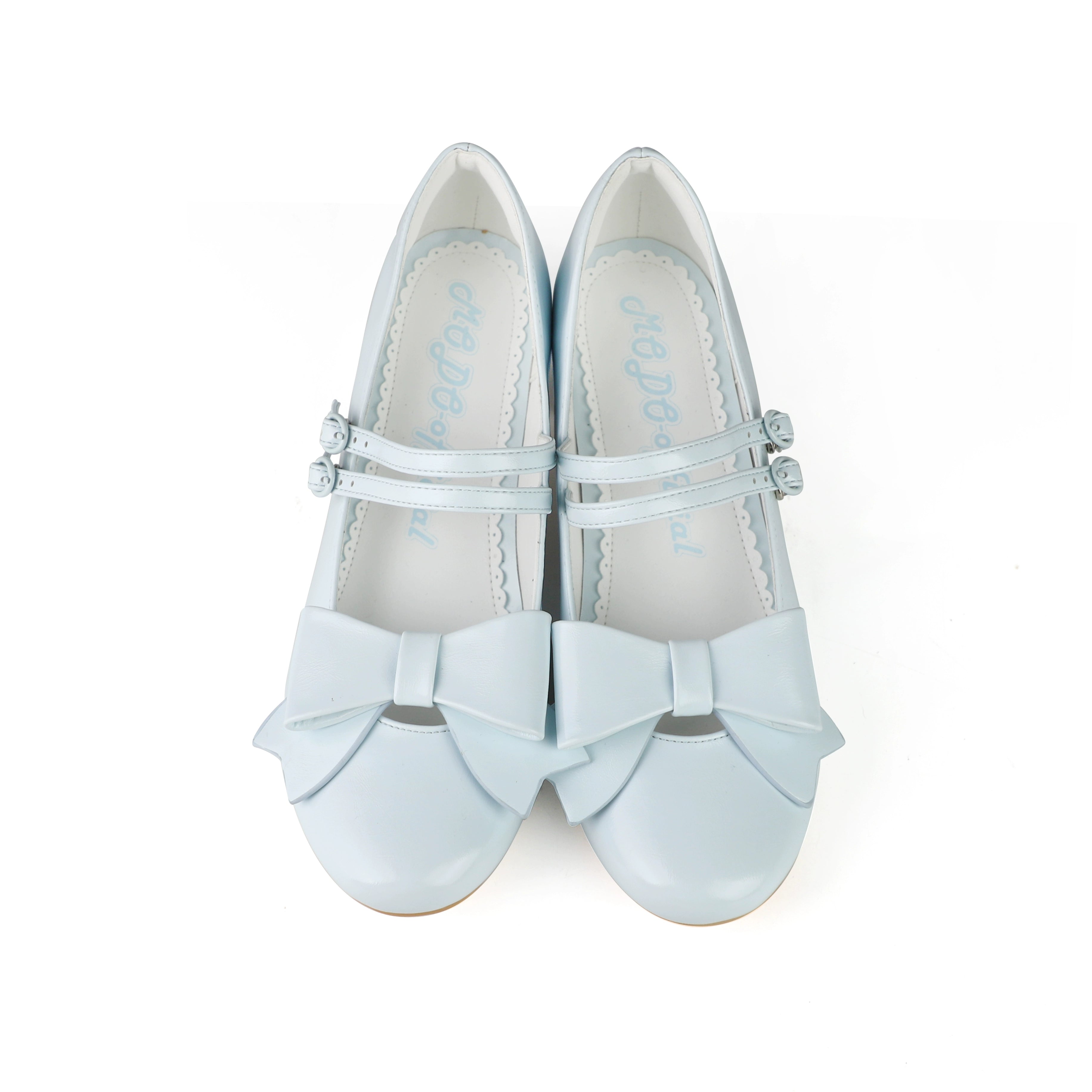 MODO - Apple Candy - Pointed Toe Lolita Shoes, Low Block Heel (Blue / 34 35 36 37 38 39 40 41) 43744:784796