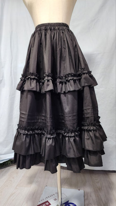 WangYan&Summer~Cotton Lolita Petticoat Ruffled Hem Customized Skirt   