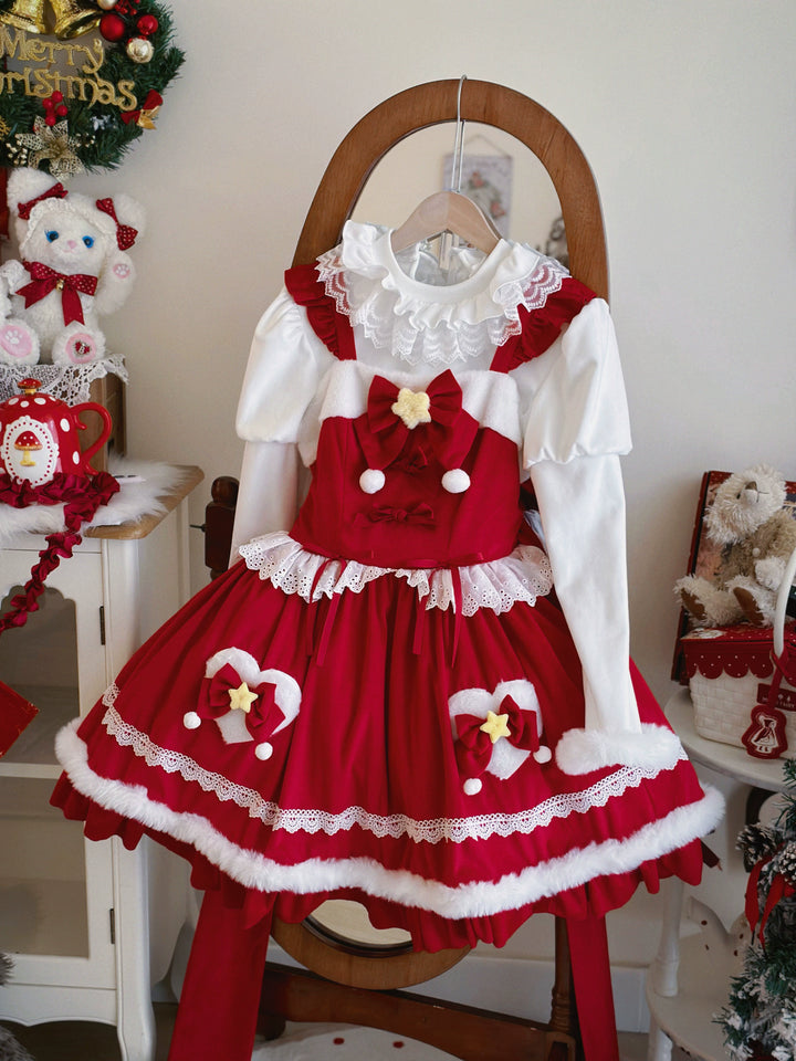 Hanguliang~Christmas Star Wish~Christmas Sweet Lolita JSK Winter Jumper Dress   