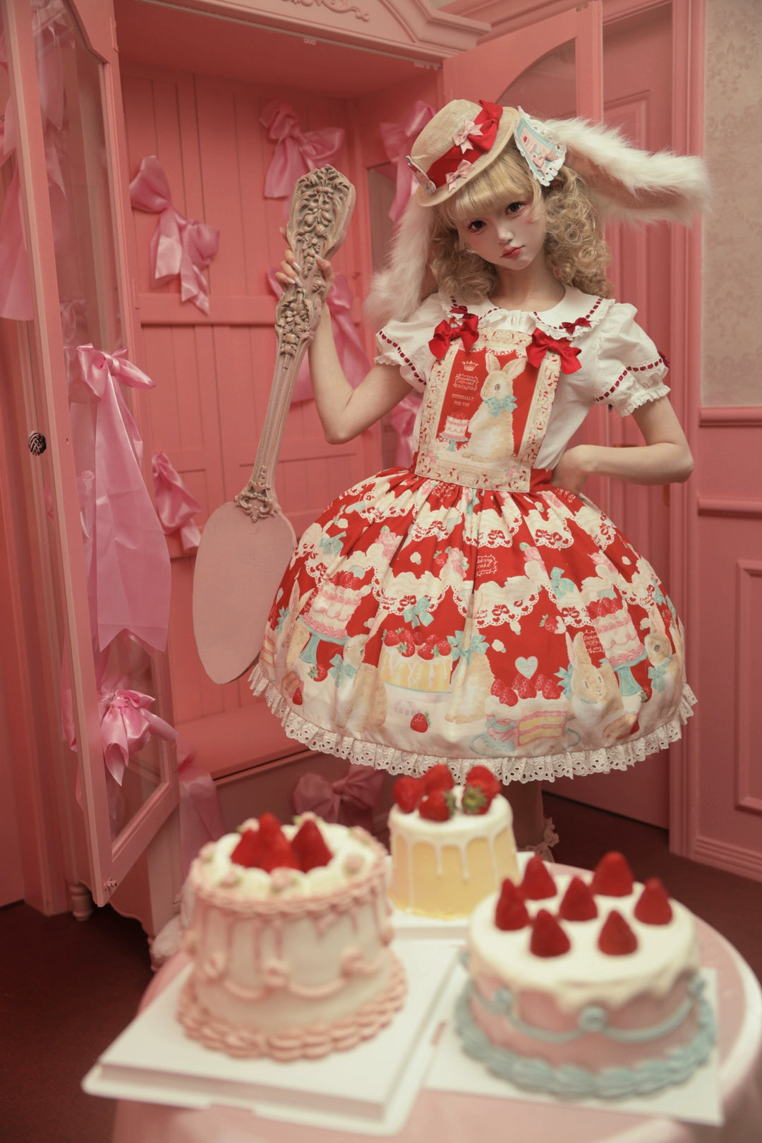 Dark Star Island~Honey Bunny Cake~Sweet Lolita JSK/OP/Strap SK/Shirt   