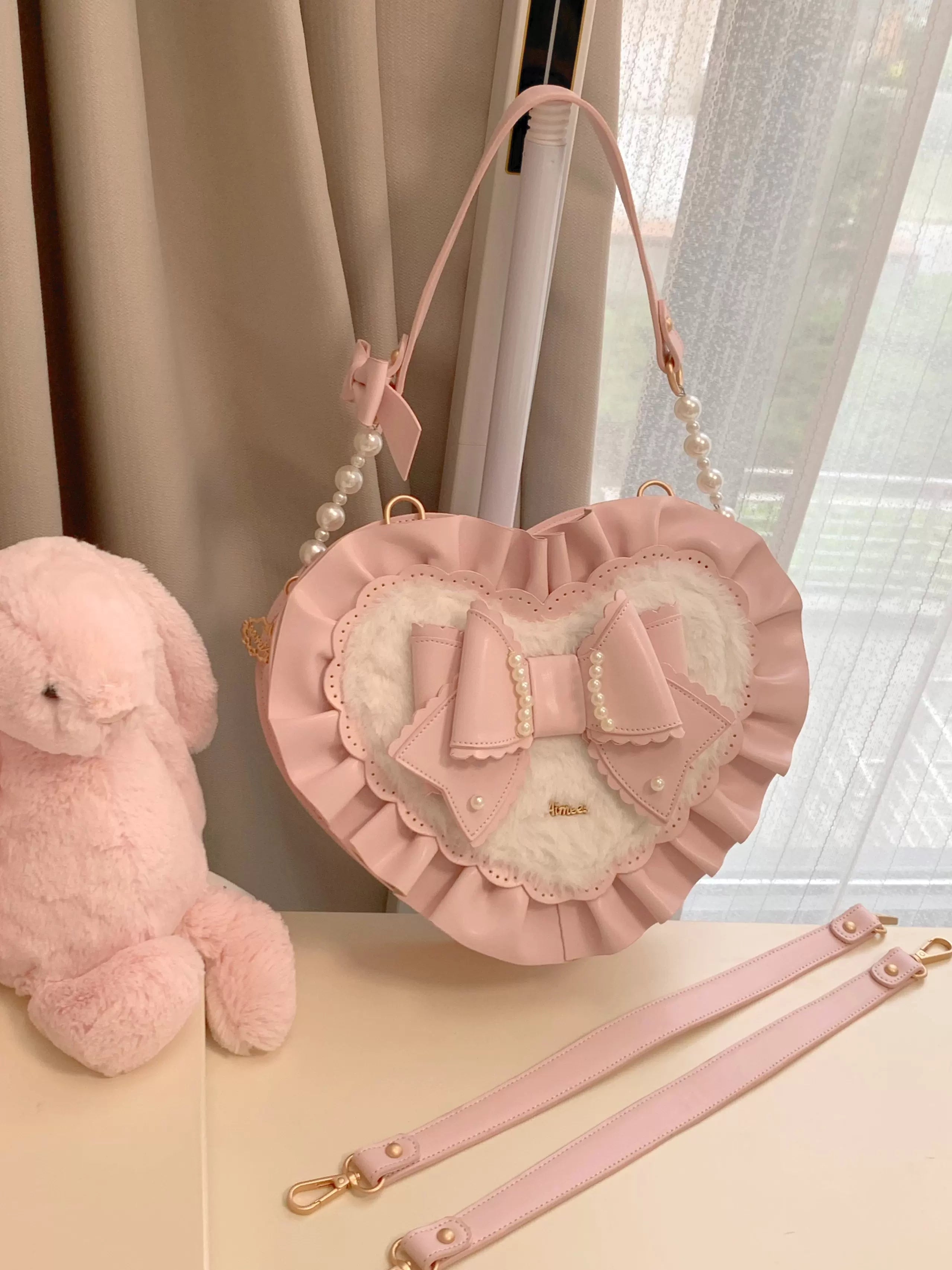 Small Gift Box - Sweet Lolita Heart Handbag, Bow Accent 44535:811713