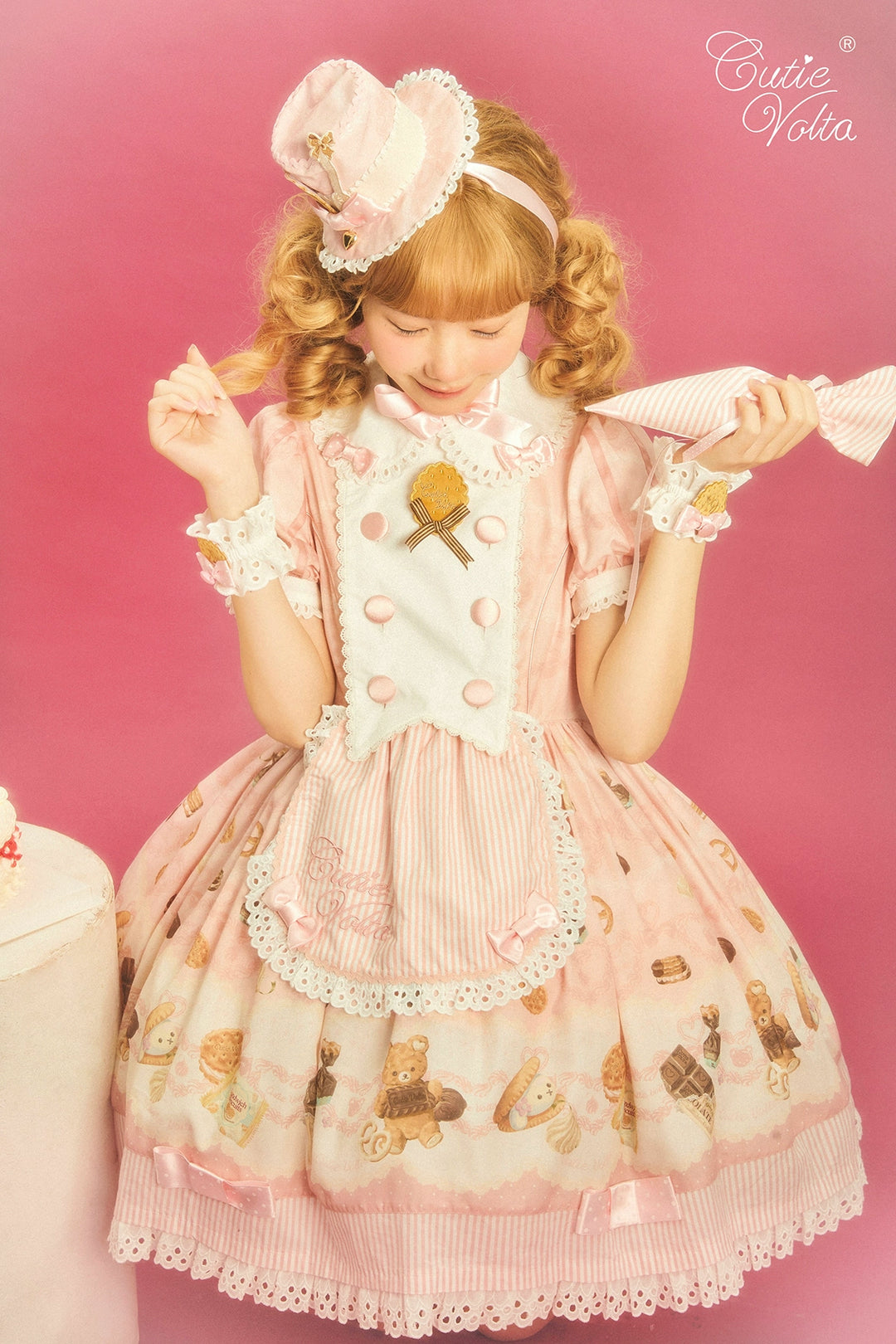 CutieVolta~Blissful Confectionery~Sweet Lolita OP Dress Bear Print JSK