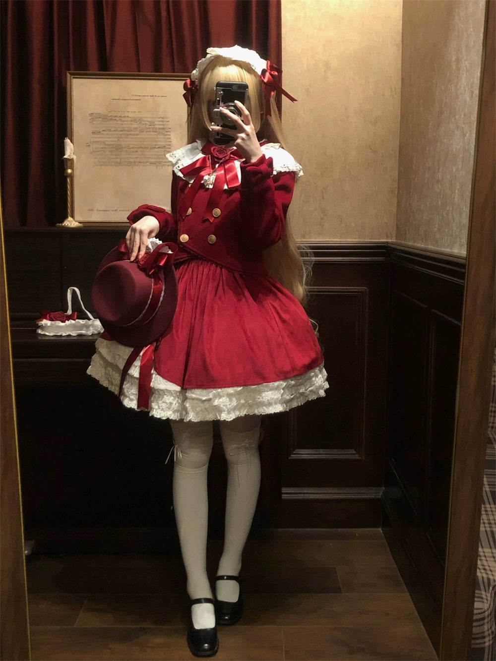 LeMiroir - Winter Solstice - Elegant Lolita Winter Short Coat & SK 44069:794248