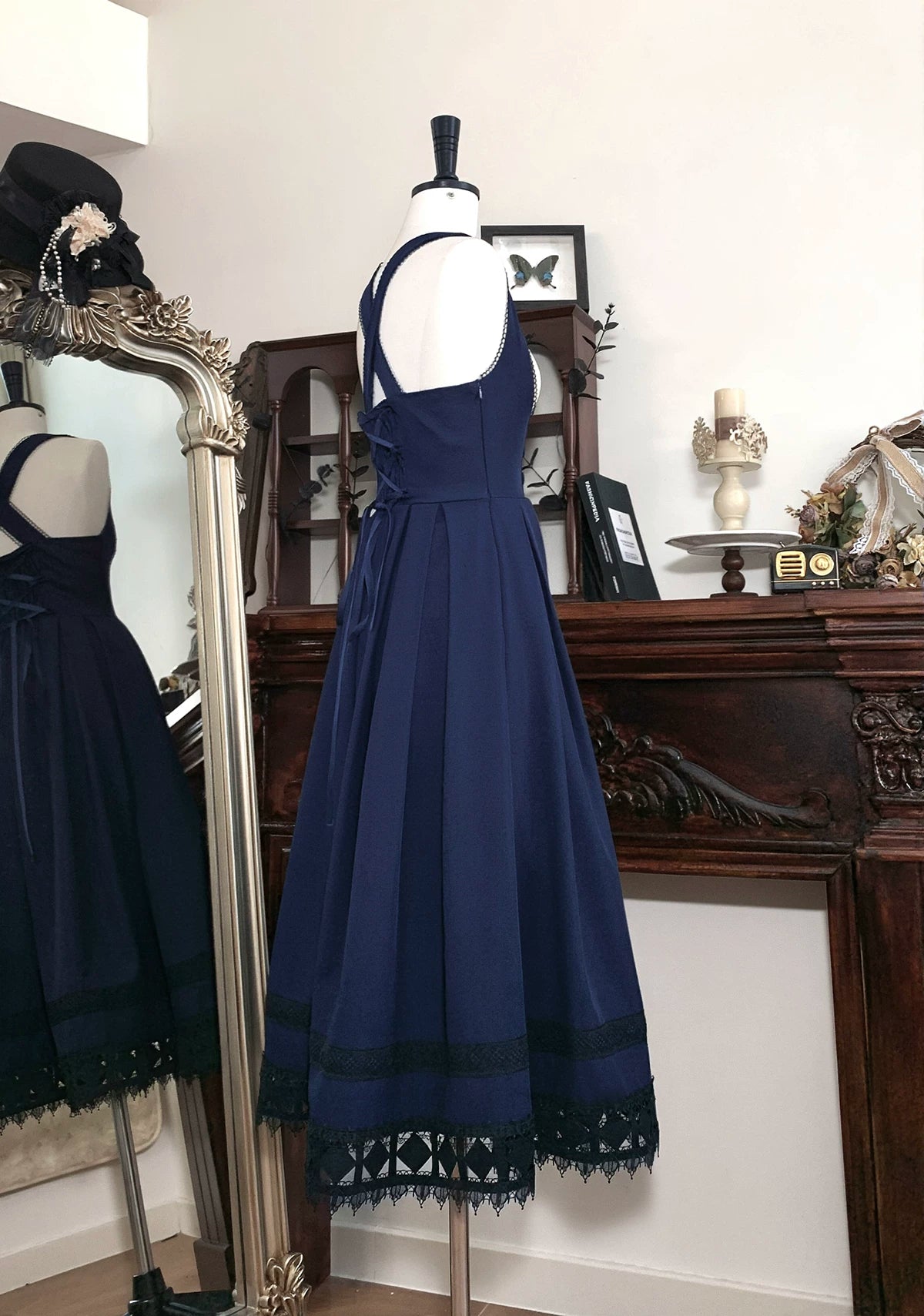 Serenade - Bust-Supporting Elegant Lolita JSK Dress, Three Length Styles 44419:807370