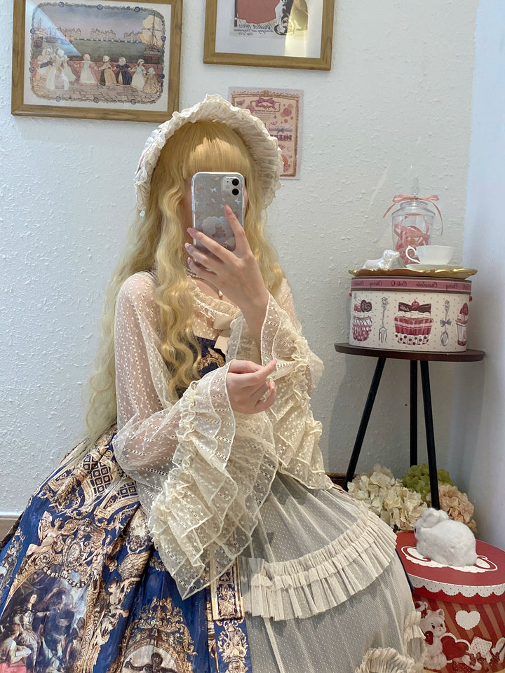 Magic Tea Party~Flower~Classic Lolita Tulle Cardigan with Princess-Sleeves