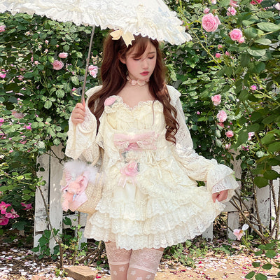 Diamond Honey~Thousand Layer Cream~Sweet Lolita Lace Pumpkin Skirt Bloomer   