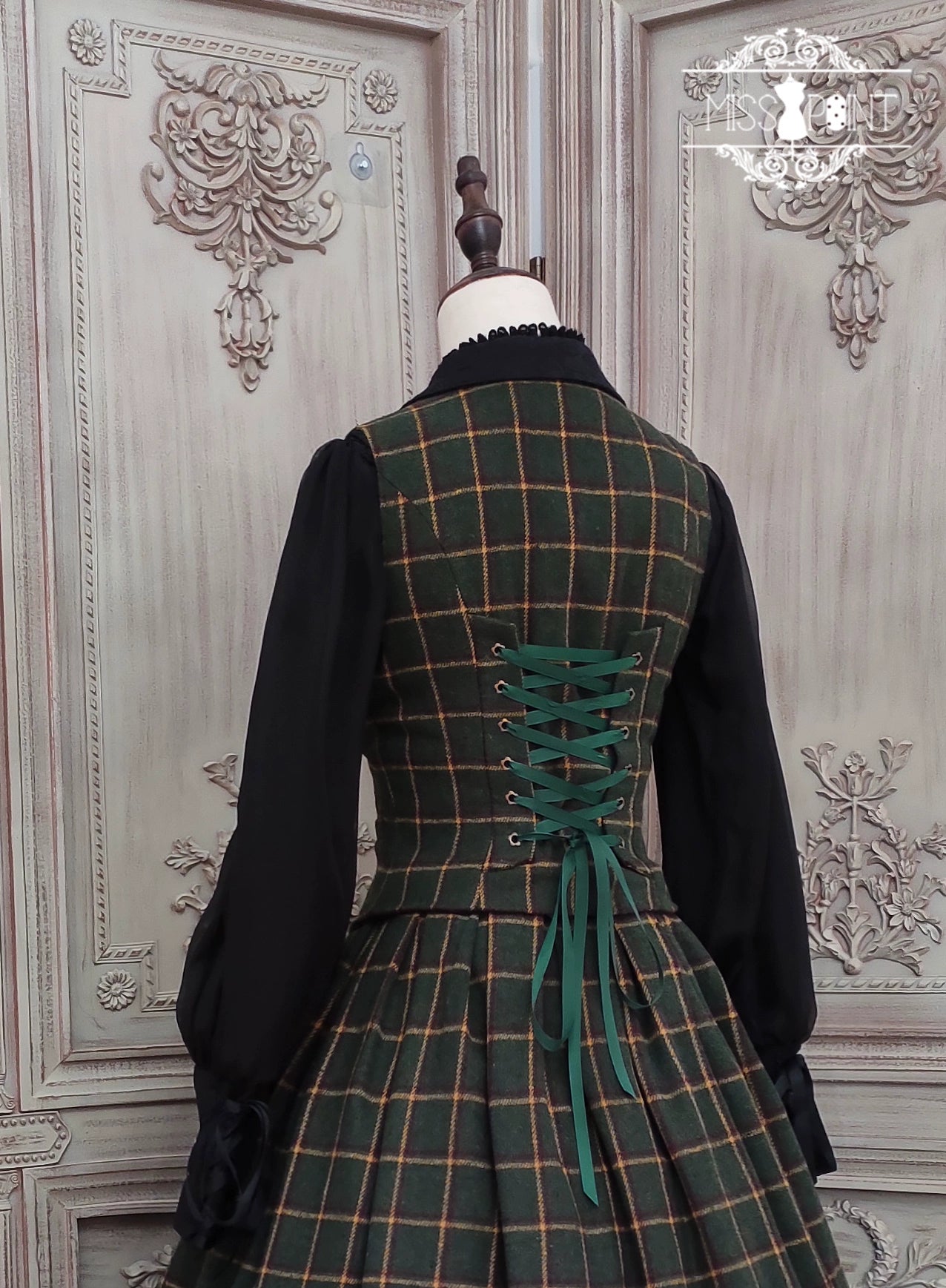 (BFM)Miss Point~Rose~Elegant Lolita Pliad Print Vest Customized 32510:385496