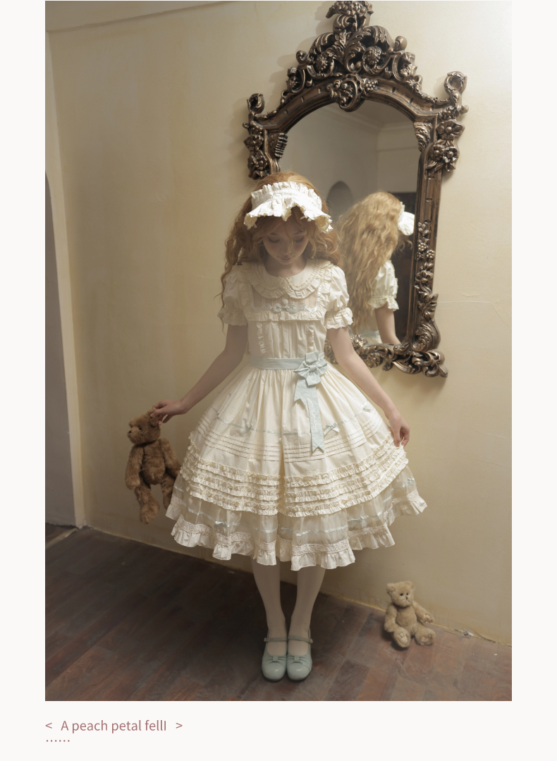 The Seventh Doll~Hazy Afternoon~Vintage Lolita OP Dress Embroidered Apron   