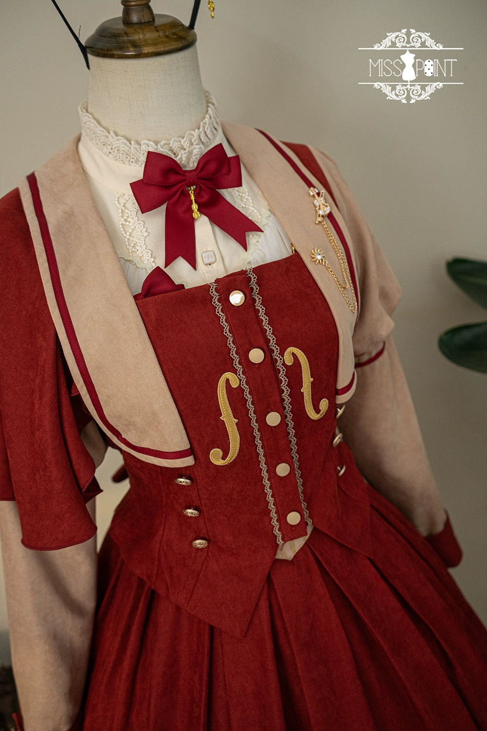 (BFM)Miss Point~ Elegant Lolita Coat~Golden Movement Customized Short Coat XS Red (2XL L M S XL XS / Red) 32246:378220