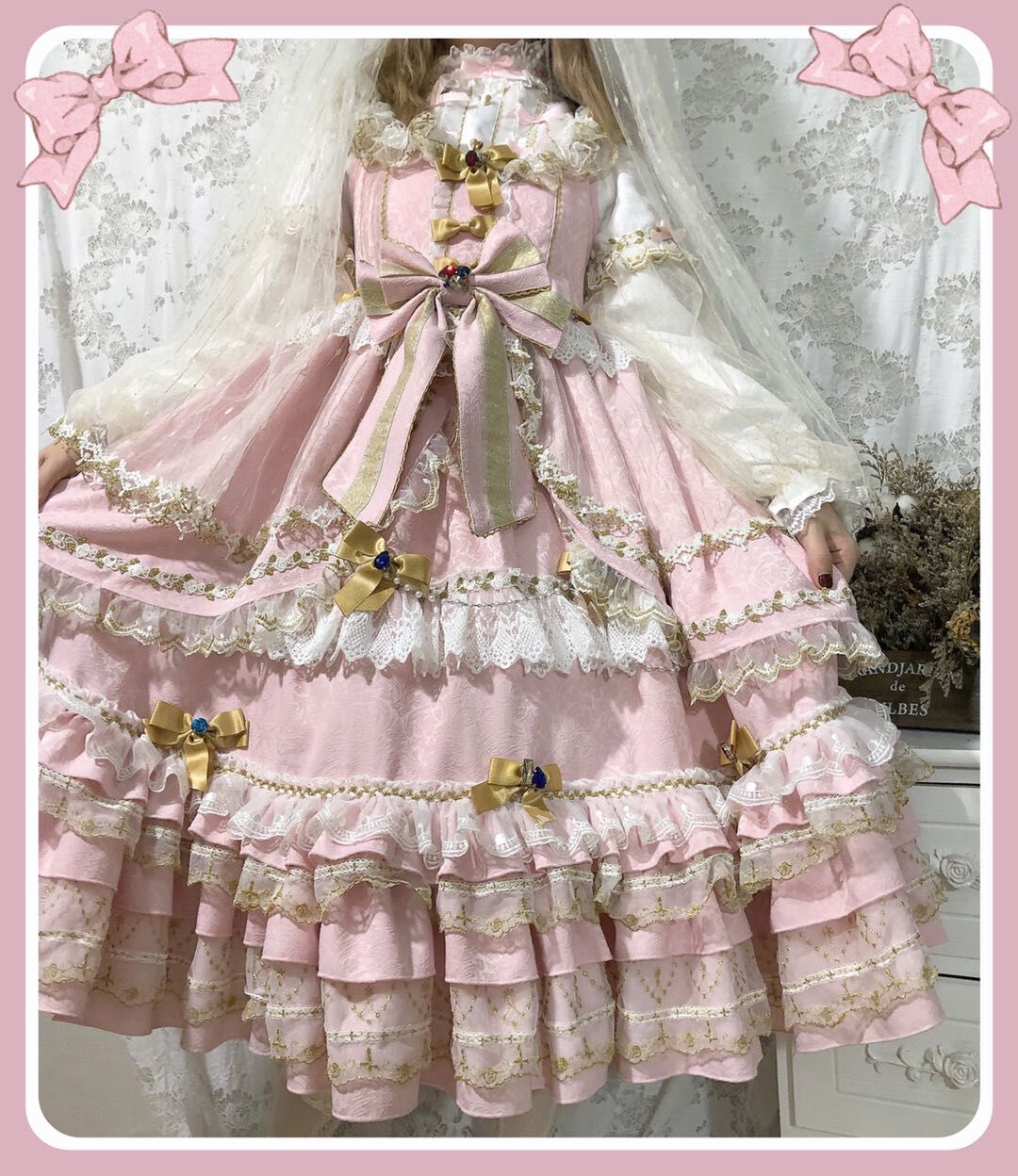 Fishing boss~Elegant Lolita Flounce Hemline Princess Dress Multicolors