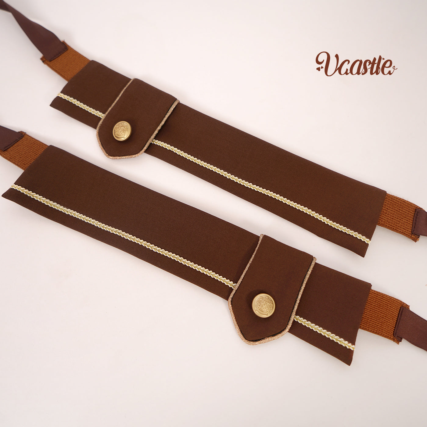 Vcastle~Mocha Chocolate~Kawaii Lolita Accessory Multicolors a pair of brown sock rings  