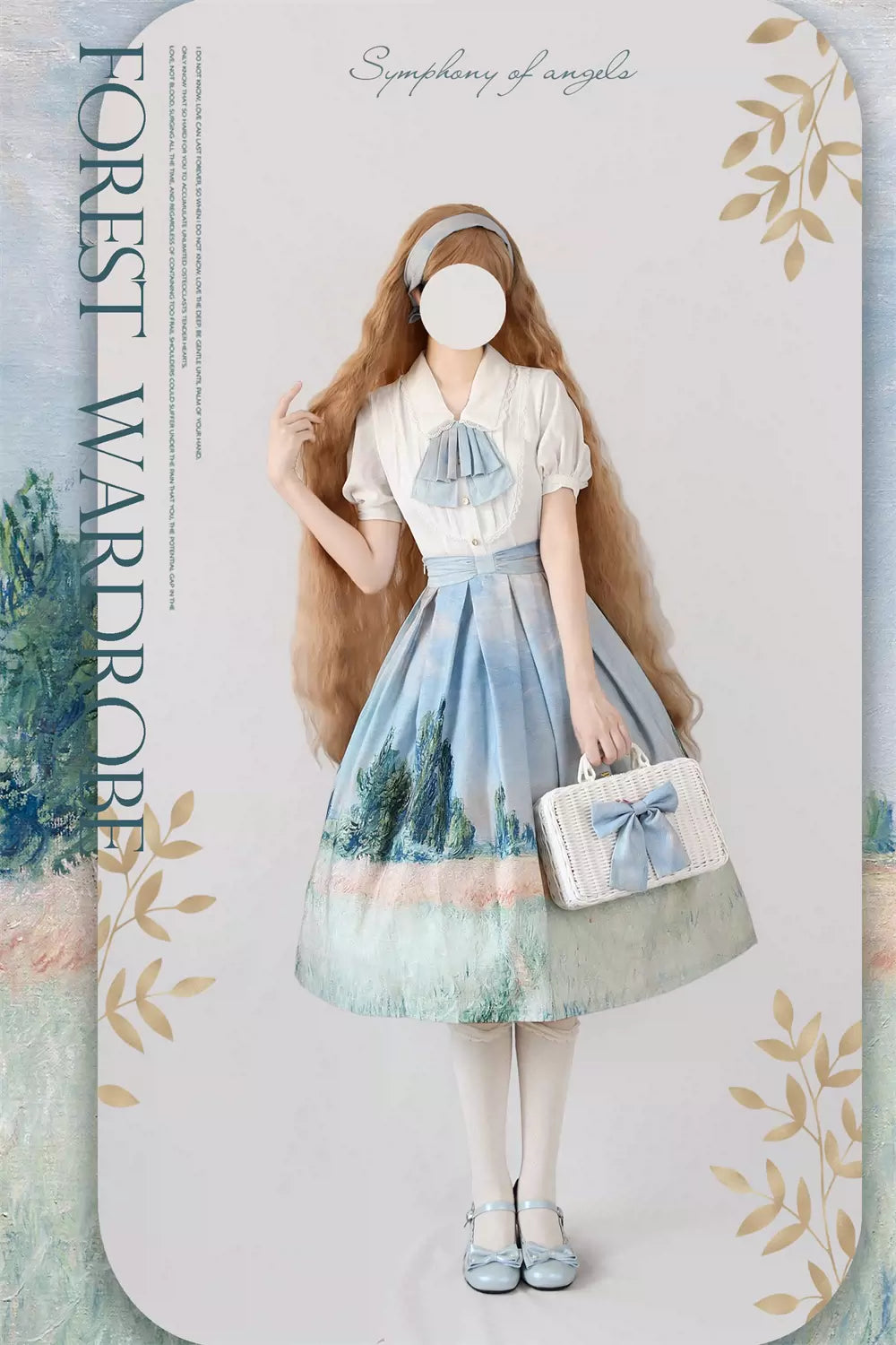 Forest Wardrobe - Daily Lolita SK, Retro Classic Monet Oil Painting (2XL L M S XL / No.7) 3032:515388