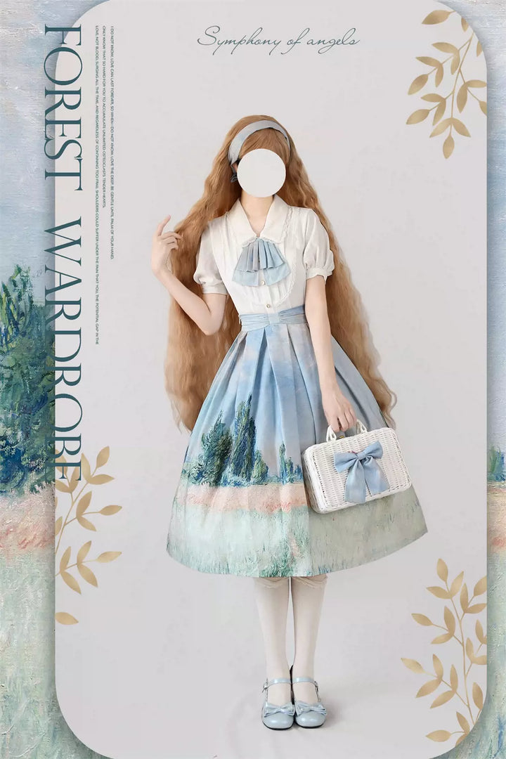 Forest Wardrobe~Daily Lolita Retro Classic Monet Oil Painting SK S No.7 