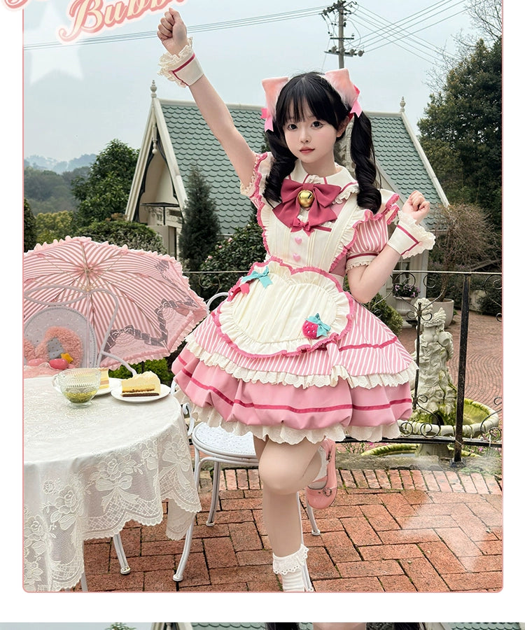 Sakurahime~Berry Bubble~Cute Lolita OP Dress Two Kawaii Styles   