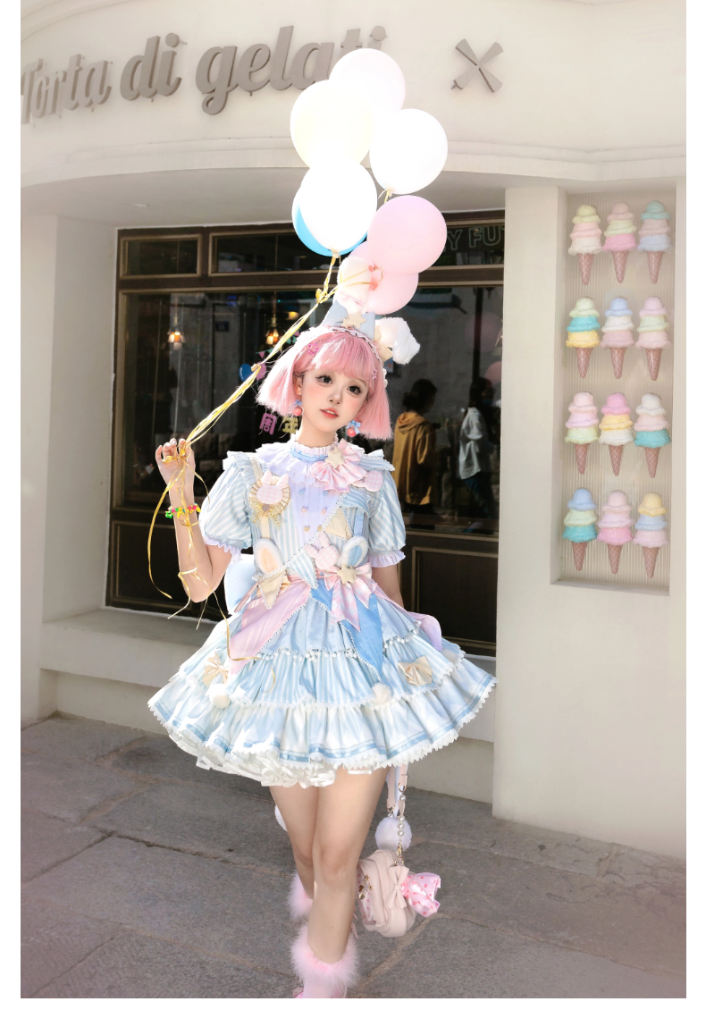 (BFM)Forest Fluorescent Carps~Ouji Lolita Suit Circus Prince Shorts and OP Dress