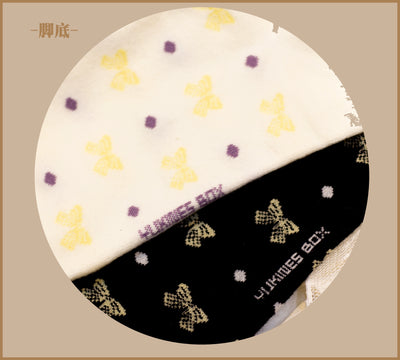 Yukines Box~Elegant Lolita Dot Print Cotton Socks   
