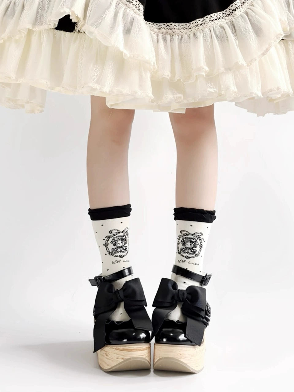 MODO - Shaking Platform - Kawaii Lolita Platform Heels Shoes, Detachable Bow 43860:787415