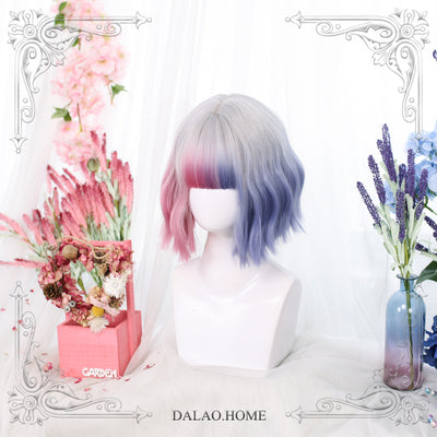 Dalao Home~Sweet Lolita Gradient Short Curly Wig short wig  