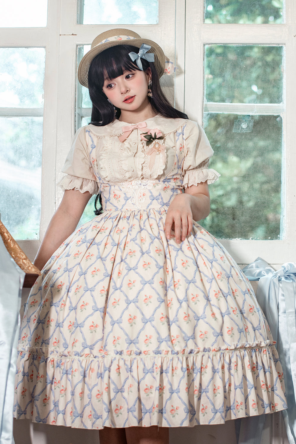 (Buyforme)Miss Point~Happy Summer Elegant Lolita Floral Jumper Skirt   