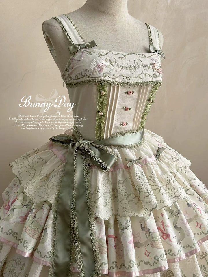 Mewroco~Daily Bunny~Classic Lolita JSK Dress with Bunny Prints