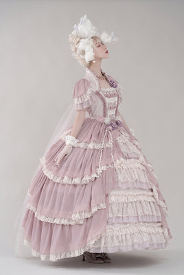 Henrietta~Look for Butterflies~Elegant Lolita Princess Dress Multicolor Custom Size 0 light purple+pinkish purple(extended) 