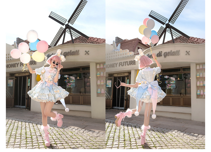 (BFM)Forest Fluorescent Carps~Ouji Lolita Suit Circus Prince Shorts and OP Dress