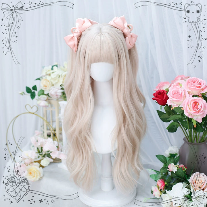 Dalao Home~Soft Soft~Daily Lolita Long Curly Pink Wig   