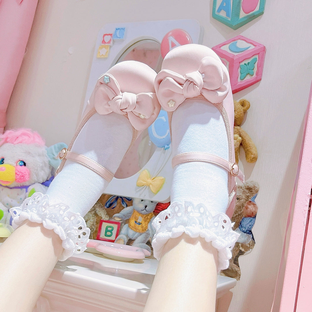 Dolly Doll~Little Fat Ding~Sweet Lolita Shoes Low Heel Round-toe Shoes   