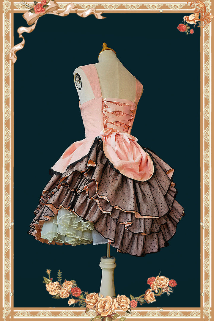 Infanta~Waltz~Classic Lolita JSK Tiered Dress with Bunny Ear Blouse