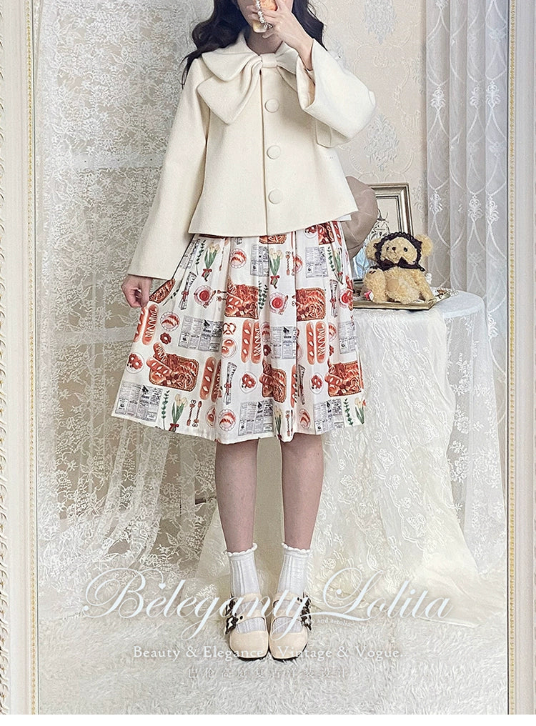 Beleganty~Annie~Retro Lolita Short Coat Woolen Bell Sleeve Outwear   