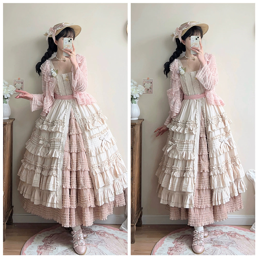 Miss Point~Cat Rose Tea~Elegant Lolita Underskirt Multi-layers Ruffle SK