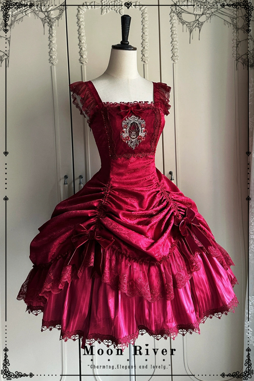 Moon River - Moonlit Spider - Gothic Lolita SK & JSK Dress Outfit Set 44232:799401