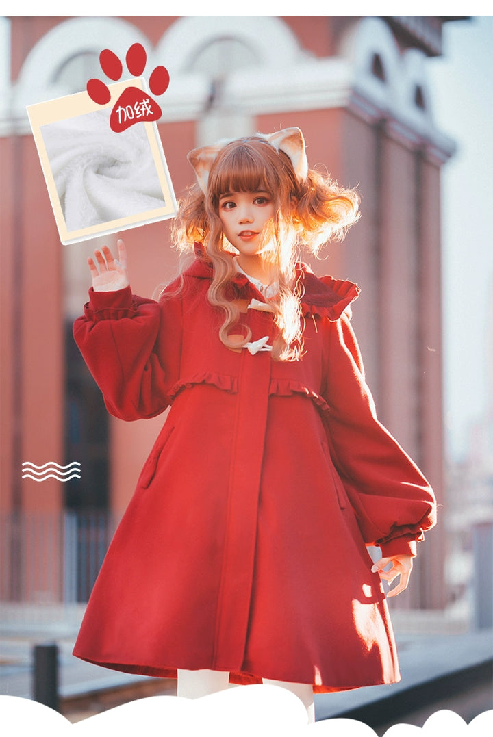 Fairy Cat~Sweet Lolita Coat Autumn and Winter Lolita Outwear