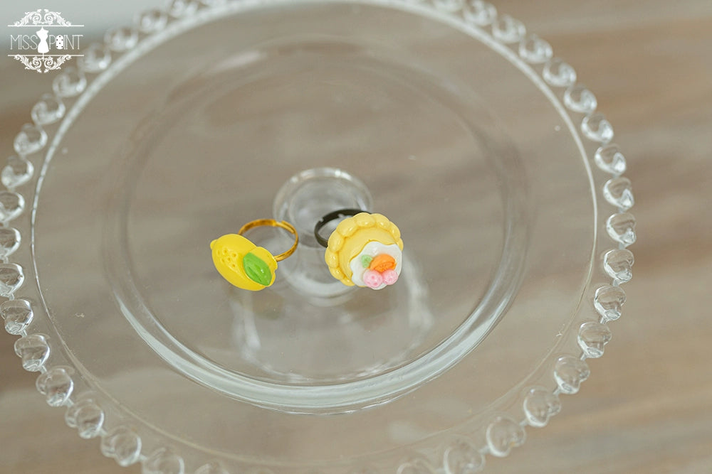 Miss Point - Daisy Lemon - Kawaii Lolita Lemon and Flowers Accessory pudding ring
