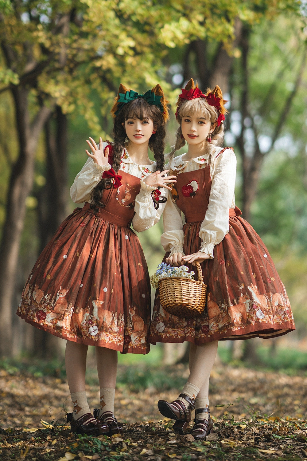 Miss Point - Fat Fox in the Forest - Elegant Lolita Skirt Detachable Chest Guard SK