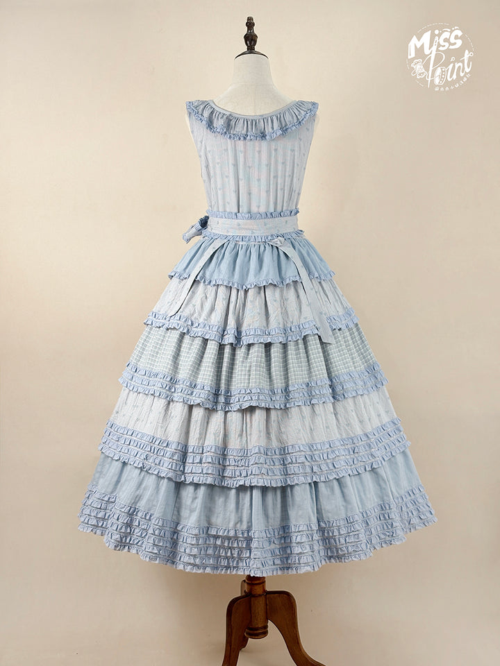 Miss Point~Garden Sunflower~Country Lolita JSK Five-Tiered Open Front Dress 42509:742600