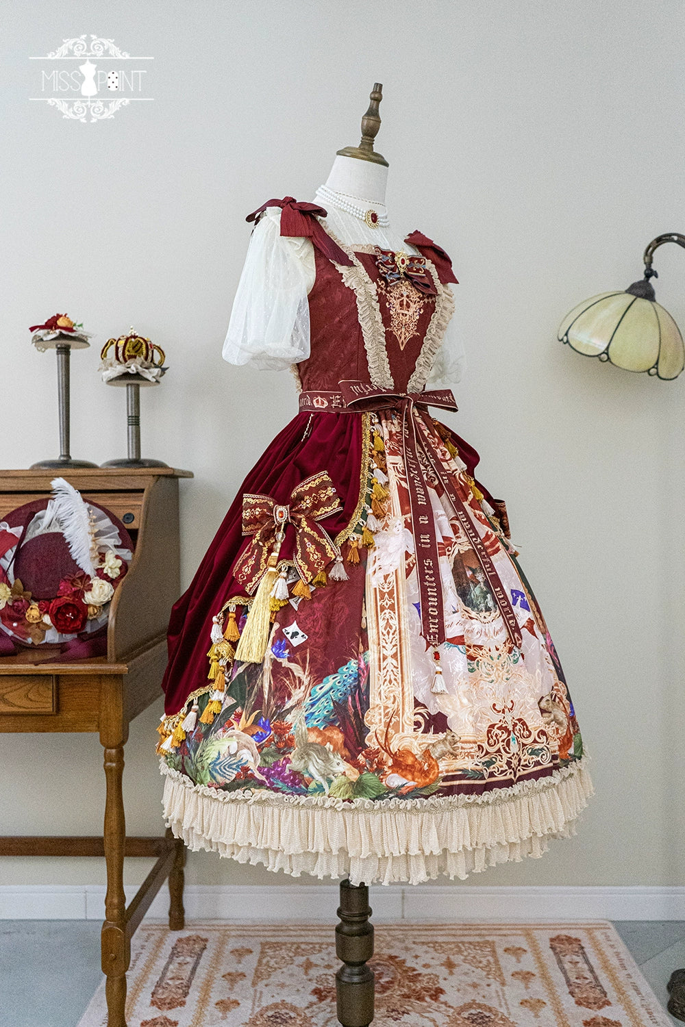 Miss Point~Kaleidoscope~Retro Lolita Dress Oil Painting Print JSK Dress Customized 35394:488272