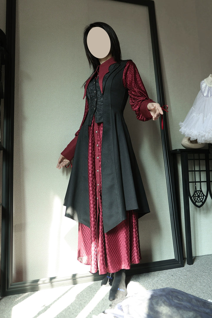 MILU ORIG~He/She is the Dragon~Ouji Lolita Shirt and Gothic Lolita Skirt Suit 42199:731772