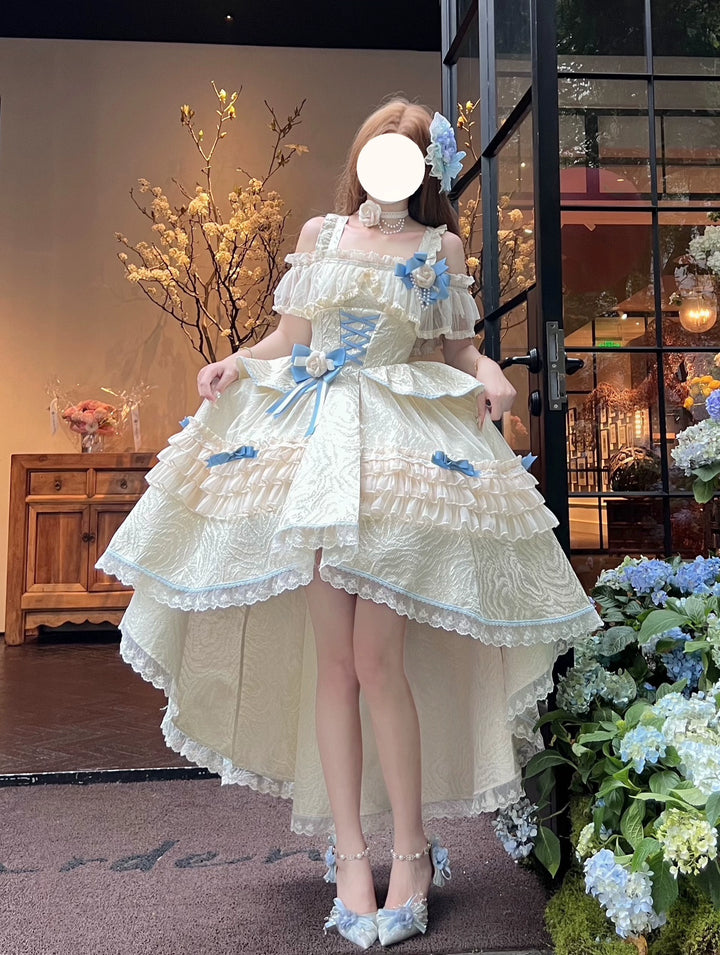 Immersive Original~Wealthy Heiress~Elegant Lolita Dress Princess Birthday Dress Blue in S size  