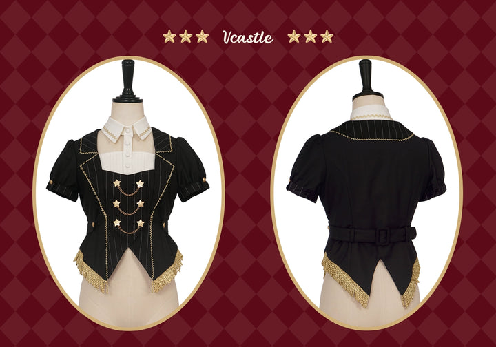 Vcastle~Circus~IP Collab Sweet Lolita Suit and Shirt S size black suit