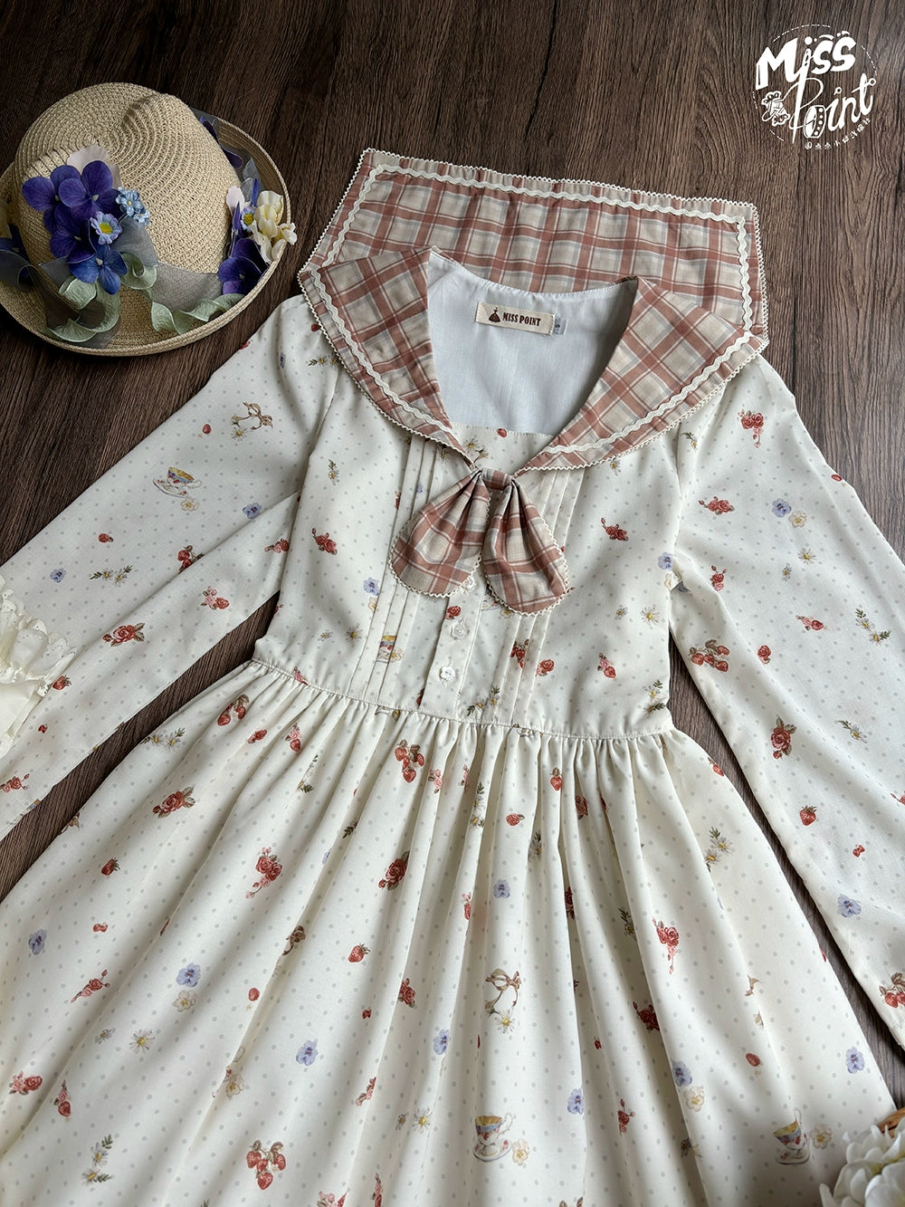 Miss Point~Sweet Lolita OP Cute Lolita Dress With Sailor Collar   