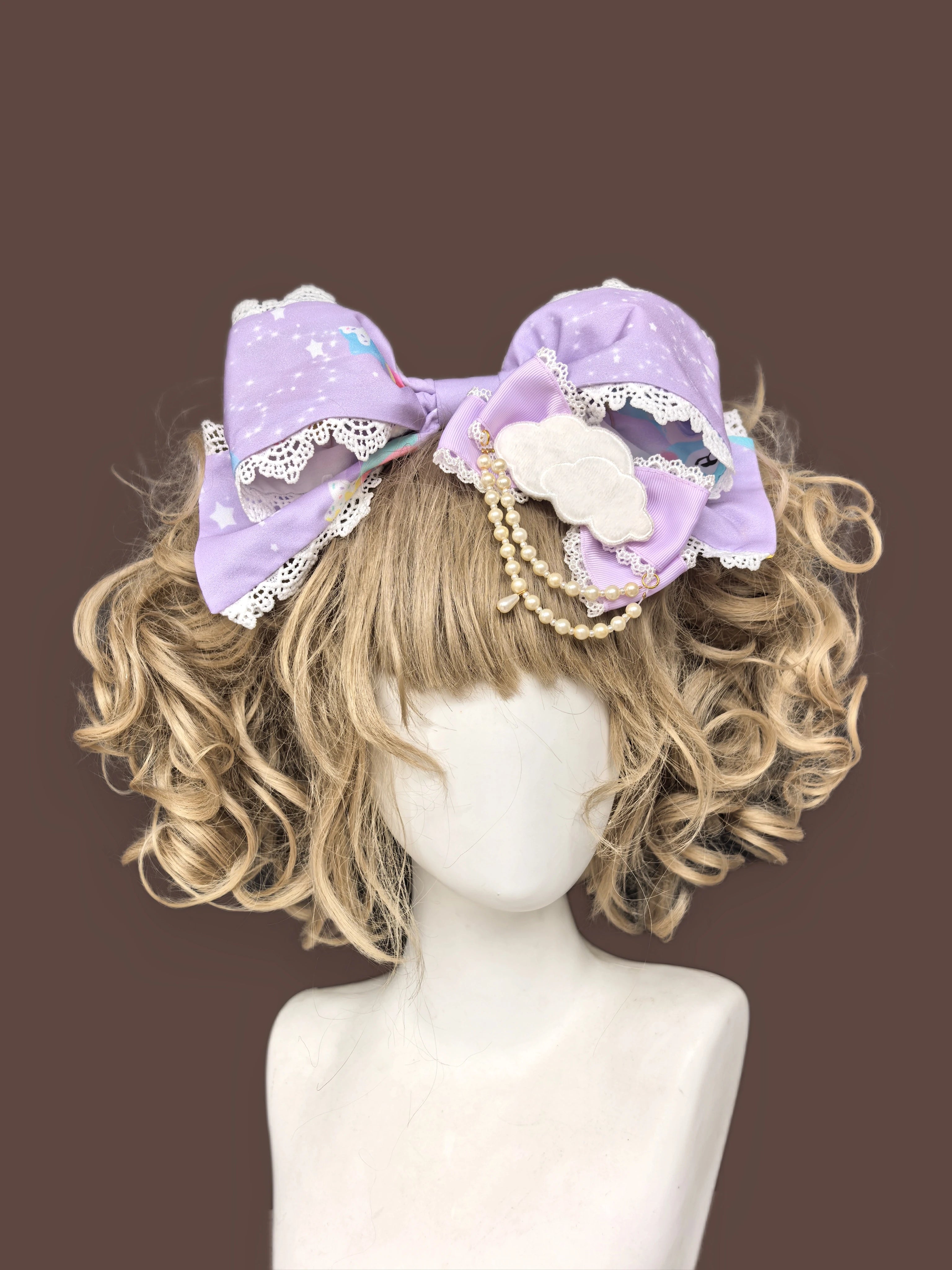 Sleepy Bear - Kawaii Lolita Bear and Star Printed Dress 45663:857665
