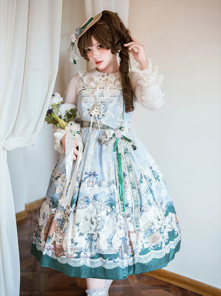Secret of Silki Lady - Classic Lolita Floral Printed JSK Dress 45693:858842
