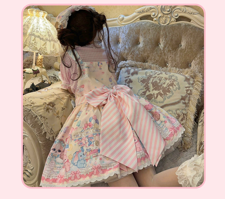 (Buyforme)DreamWhale~Puppy Parks~Sweet Lolita Kawaii Puppy Lolita Salopette