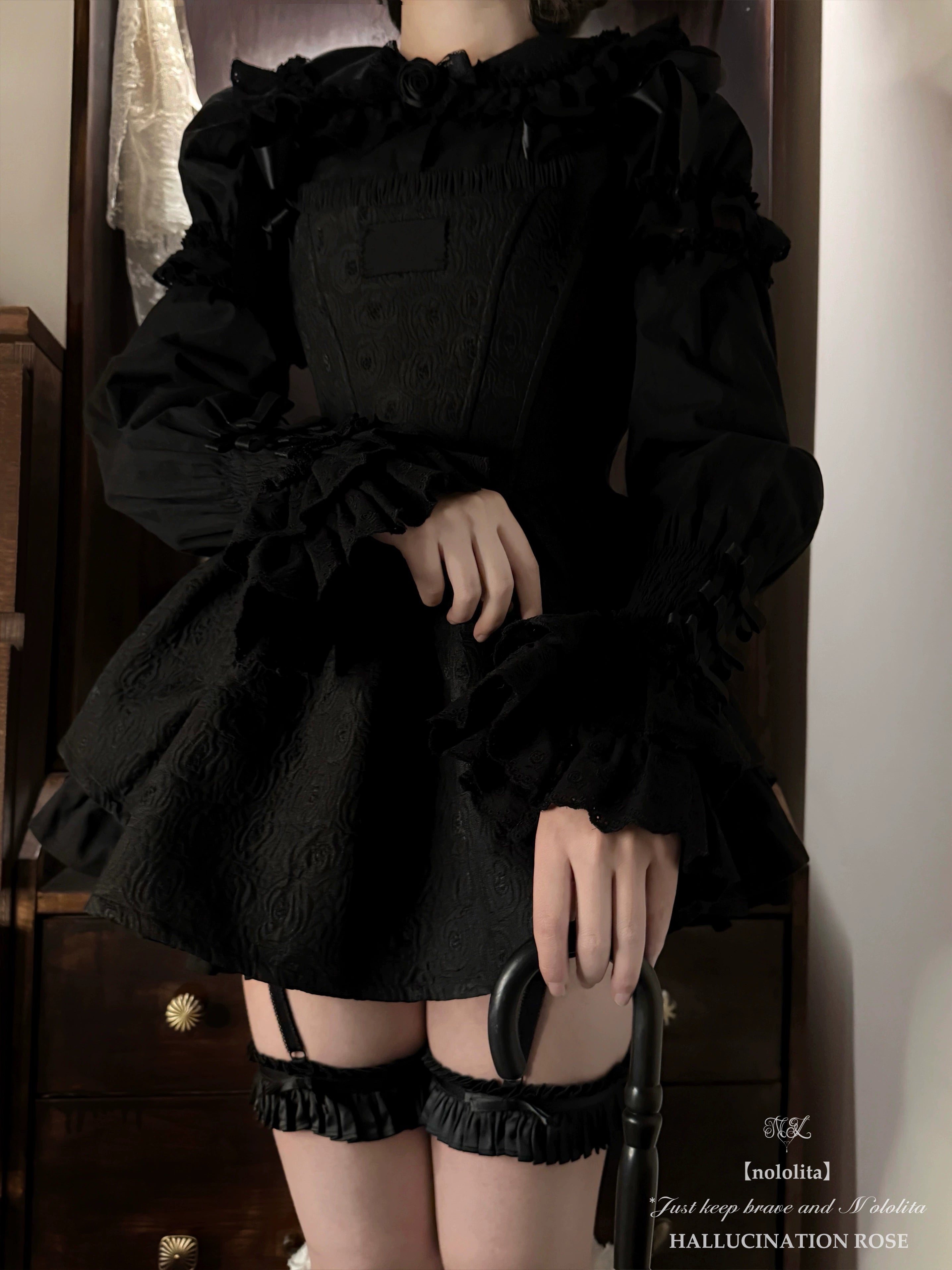 Nololita~Nightingale~Old School Lolita Shirt with Detachable Sleeves 41944:720486