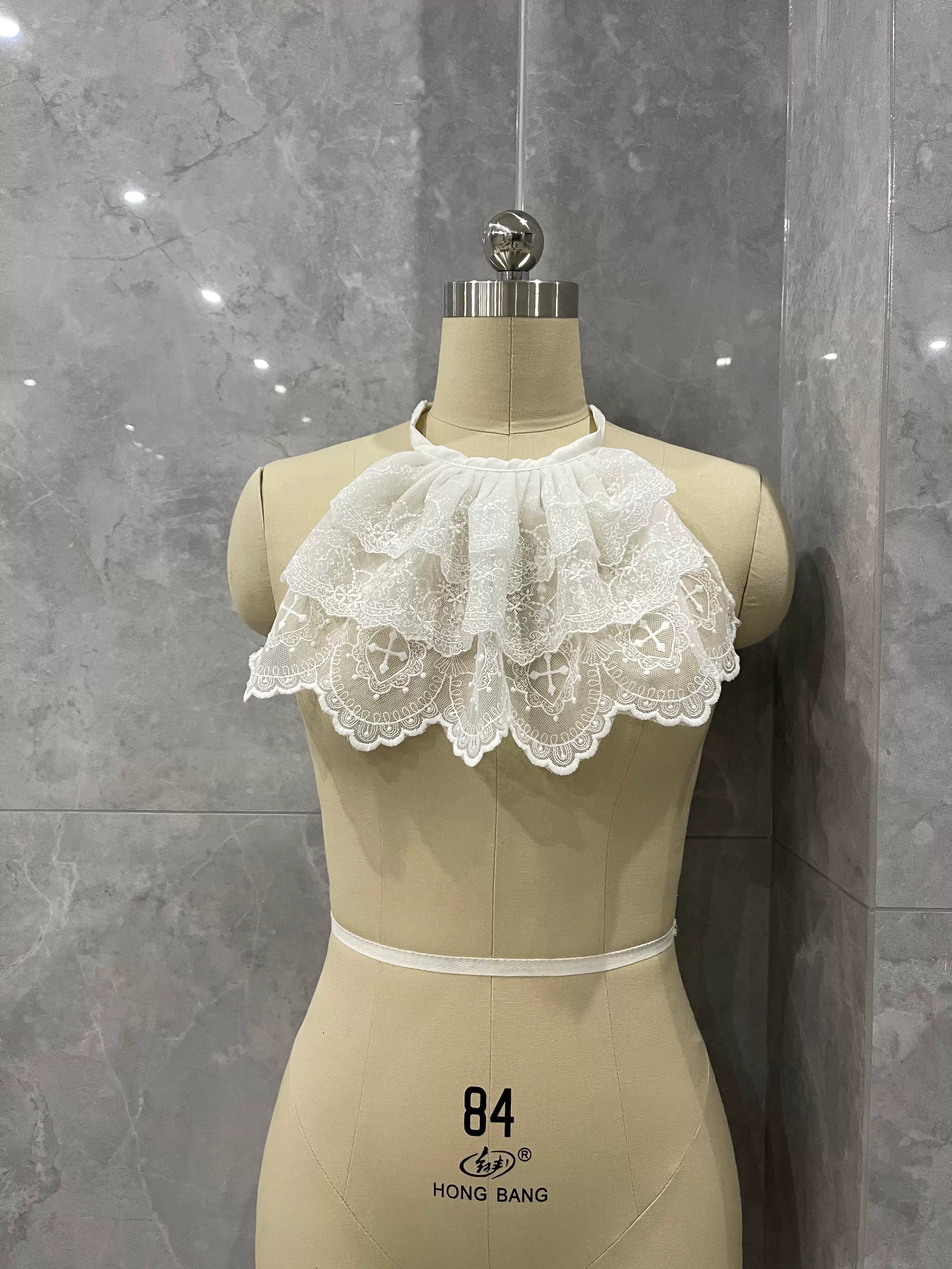 Summer Story - Elegant Lolita Bib Lace Lolita Accessory White