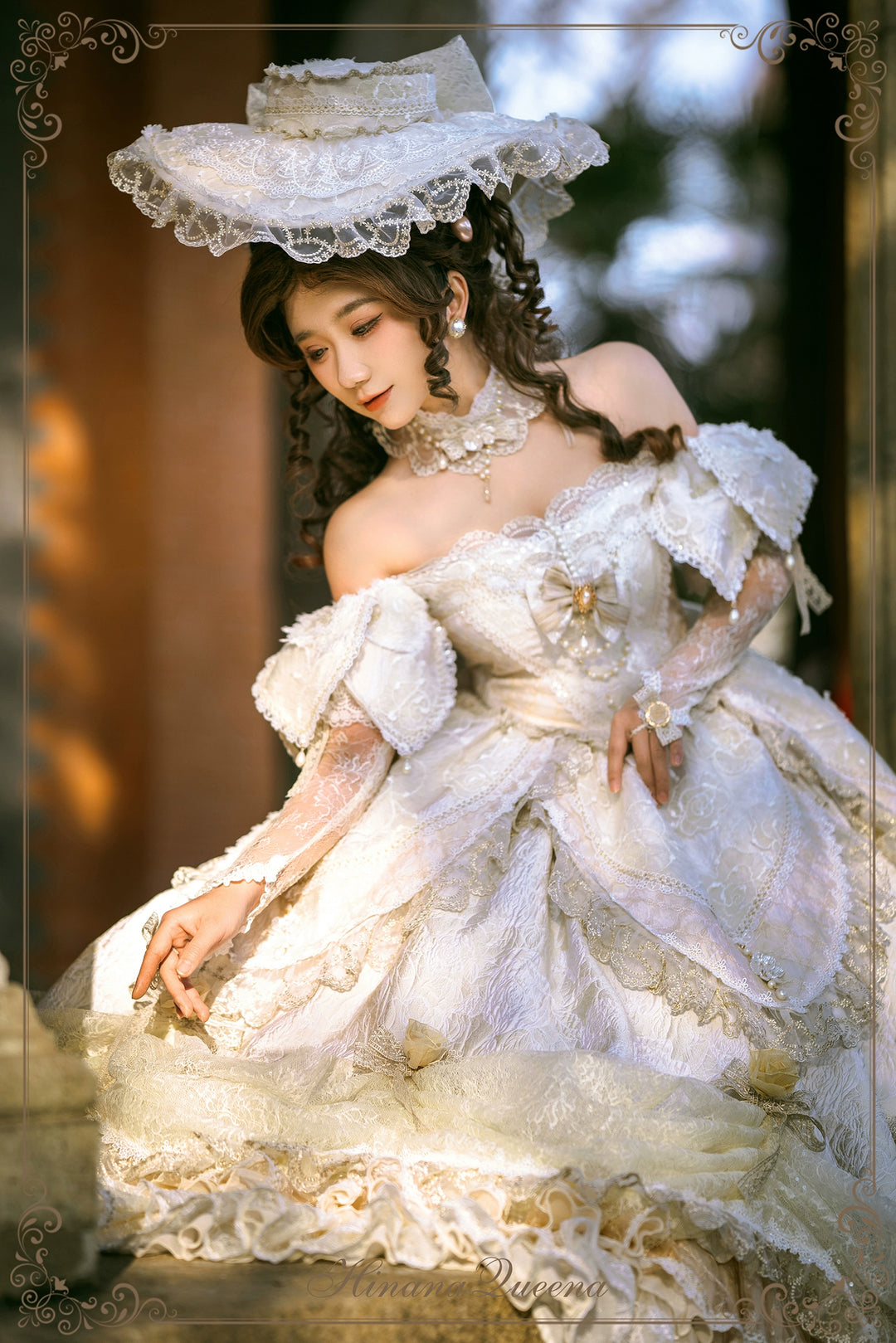 Hinana Queena~With Belle~Bridal Wedding Lolita OP Dress Available for Custom Size 41978:721648